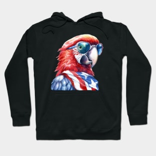 American Patriotic Parrot | 4th of July | Independence Day | Memorial Day Hoodie